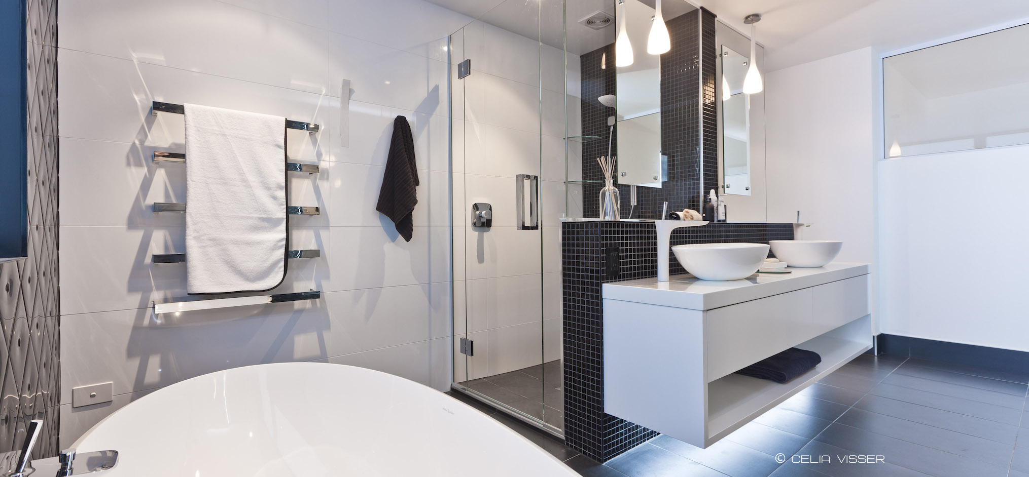 Farm cove master suite shower